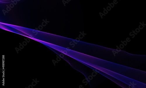 Abstract colorful wave on a black background