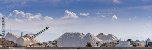 industrial salt manufacturing plant and salines at San Pedro del Pinatar in Murcia