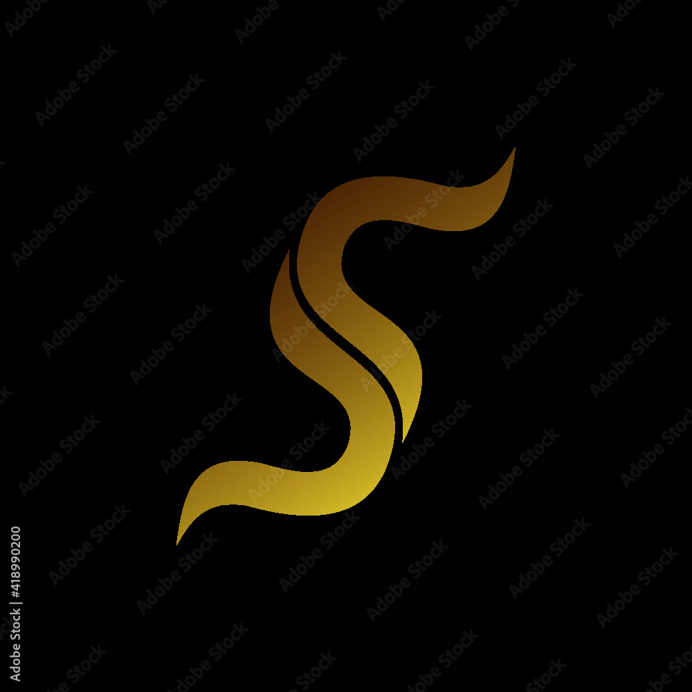 Letter S Gold Logo Vector icon Letter S Gold Logo Vector icon
