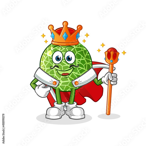 melon king vector. cartoon character