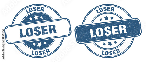 loser stamp. loser label. round grunge sign