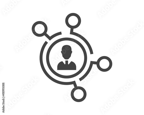 Referral link vector icon on white isolated background. Layers grouped for easy editing illustration. For your design.