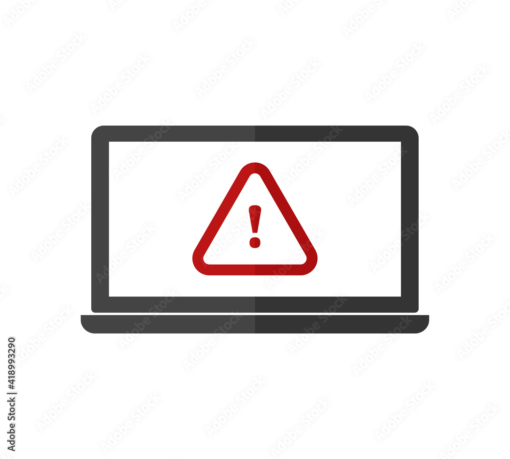 Error on computer monitor on white isolated background. Error on computer monitor on white isolated background.
