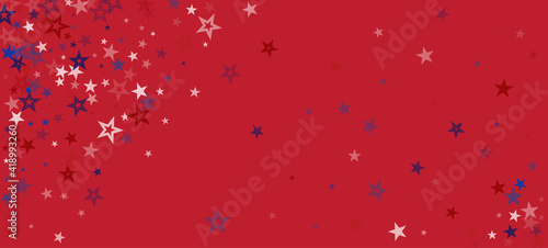 National American Stars Vector Background. USA Labor Memorial 4th of July Independence President's Veteran's 11th of November Day