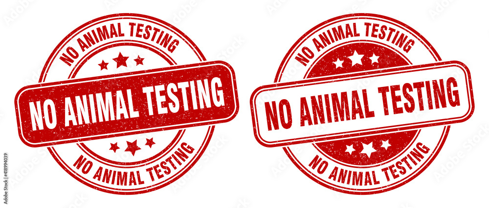no animal testing stamp. no animal testing label. round grunge sign no animal testing stamp. no animal testing label. round grunge sign