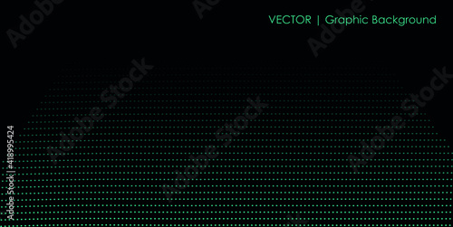 A vector graphic of a cyber effect dot background webpage design on black background. © LizFoster