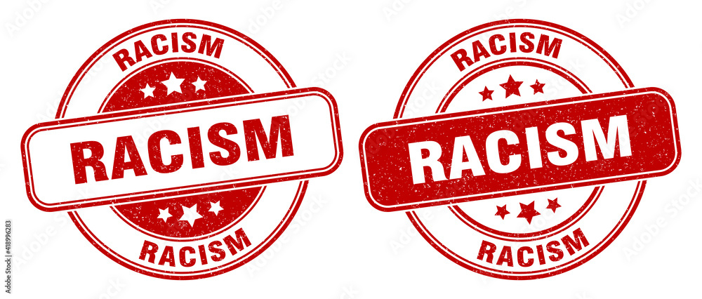 racism stamp. racism label. round grunge sign racism stamp. racism label. round grunge sign