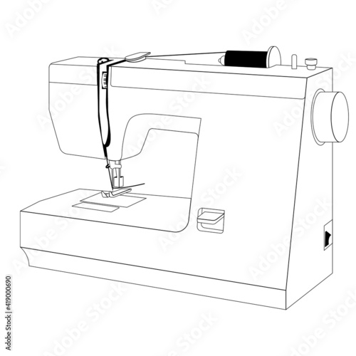 sewing machine isolated on white