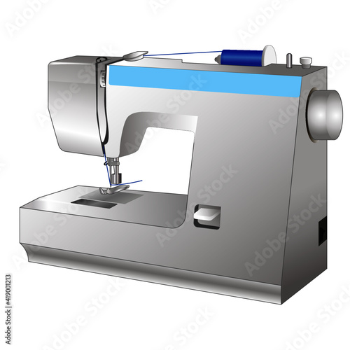 sewing machine isolated on white