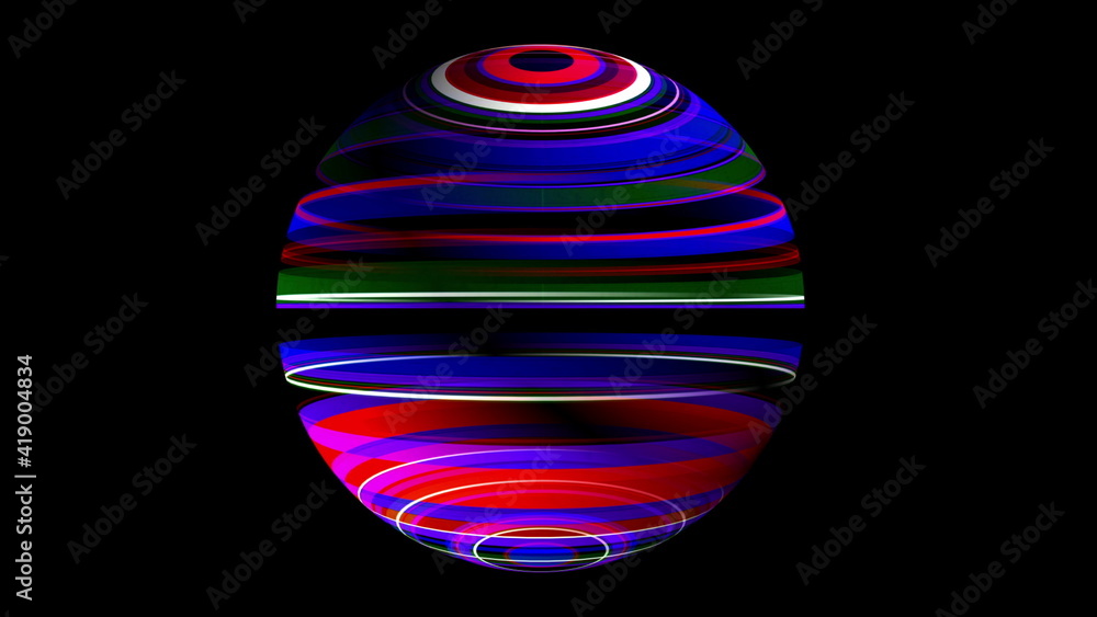 3D illustration of Colorful sphere 3D illustration of Colorful sphere
