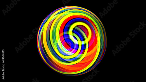 3D illustration of Colorful sphere