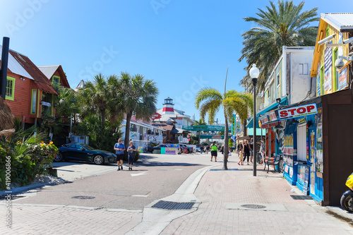 Johns pass in st pete beach in Tampa Florida Located on the waterfront at Johns Pass, stock photo fishing village is Pinellas County’s #1 tourist attraction