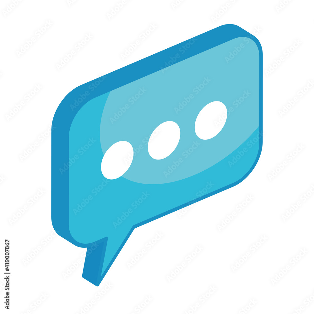 isometric bubble social media icon isometric bubble social media icon