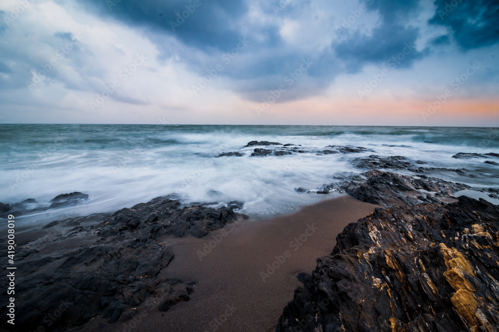 sunset on the beach