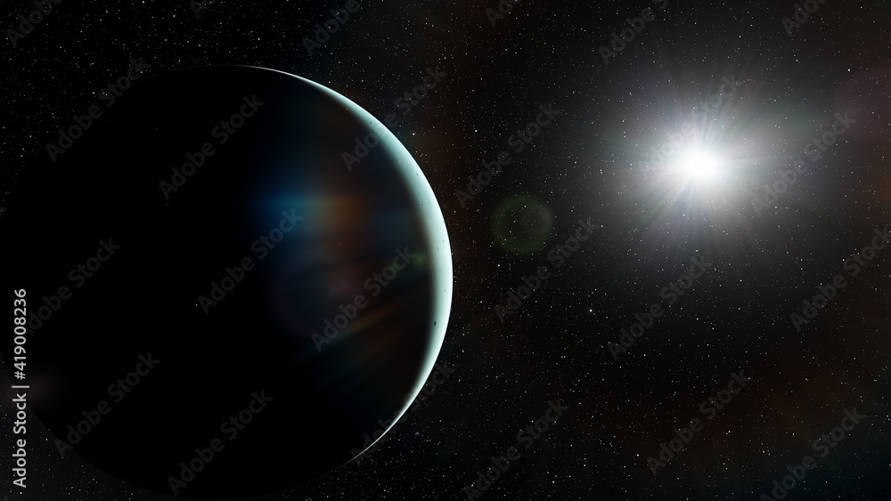 Fototapeta premium Planets and galaxy, science fiction wallpaper. Beauty of deep space. Billions of galaxy in the universe Cosmic art background 3d render