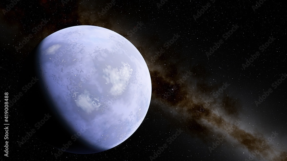Obraz premium Planets and galaxy, science fiction wallpaper. Beauty of deep space. Billions of galaxy in the universe Cosmic art background 3d render