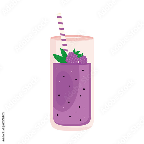 fresh blackberry smoothie healthy drink