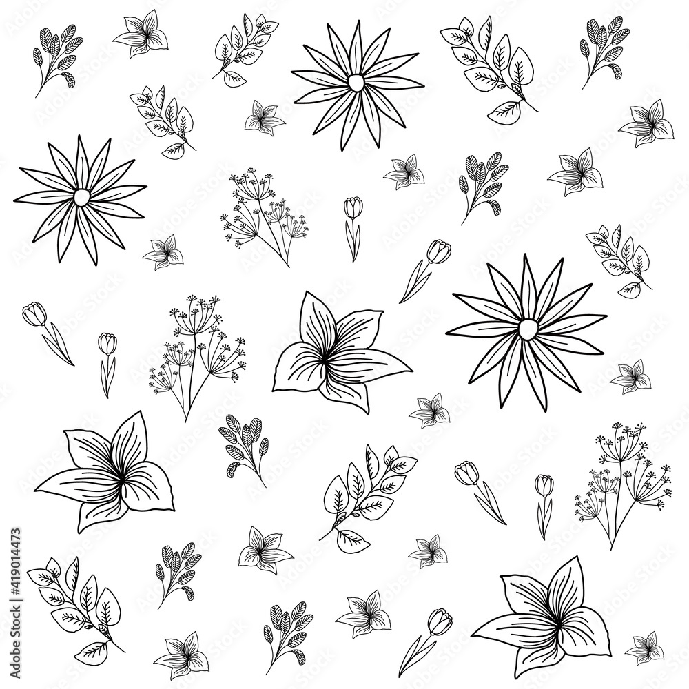 flower background pattern illustration vector flower background pattern illustration vector