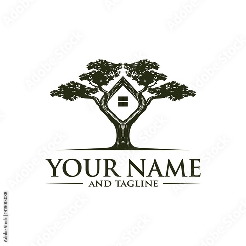 Cute old rural spring plant foliage rope small toy outside camp club terrace on white sky. Outline black ink hand drawn funny little line logo icon sign symbol picture design in retro art doodle style