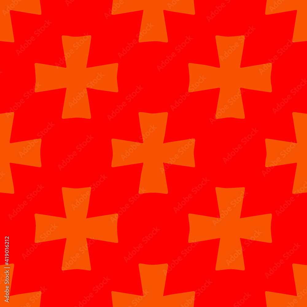 Obraz premium Seamless pattern with symmetric geometric ornament. 