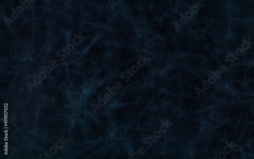 Vibrant dark blue abstract wrinkled leather