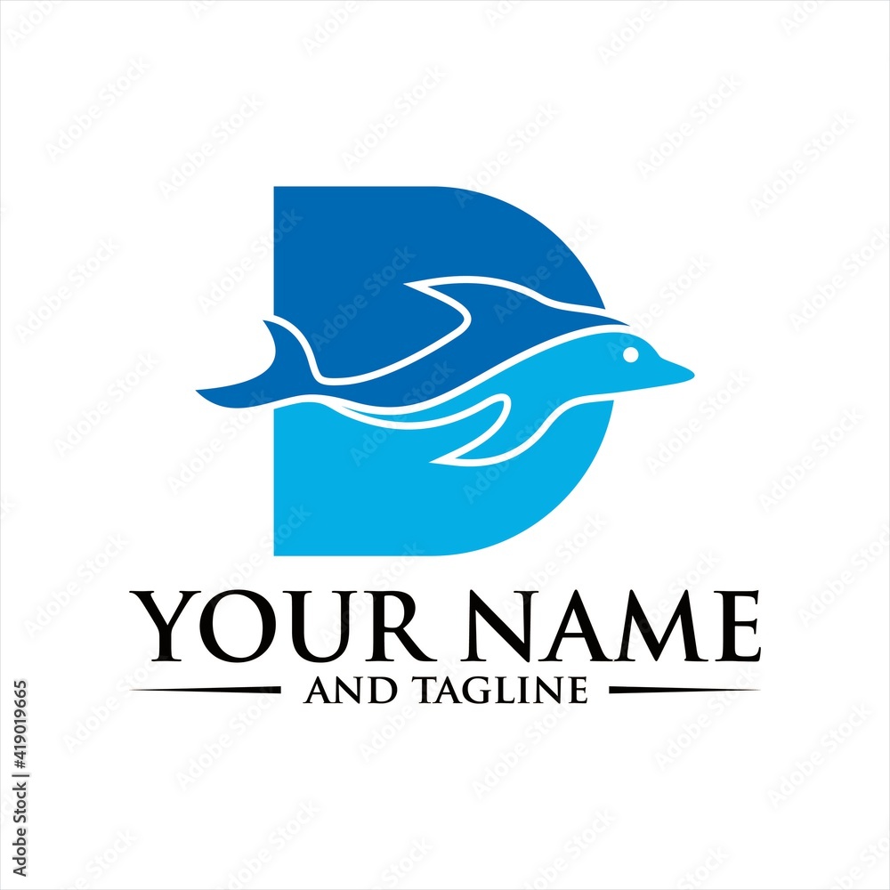 Dolphin Initial D Logo Template. Dolphin Initial D Logo Template.