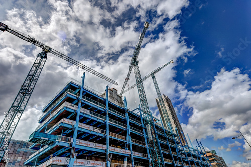 Photography Construction cranes in Dublin IReland