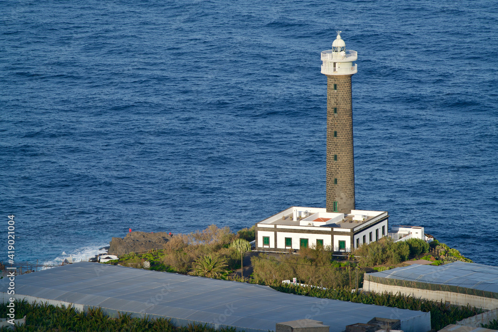 Lighthouse of La Palma at the sea