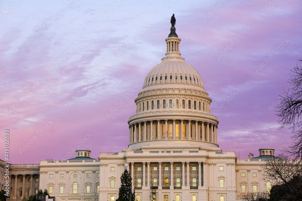 US Capitol Building at sunset, Washington DC