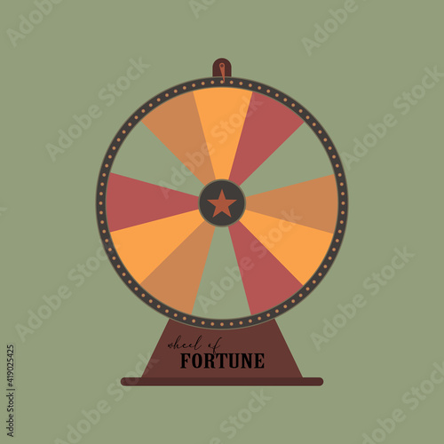 Wheel of Fortune: vintage roulette game spin vector