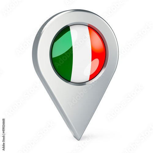 Free Download Map pointer with flag of Ireland, 3D rendering - GFXLoad