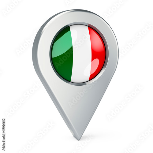 Map pointer with flag of Italy, 3D rendering Free Download Map pointer with flag of Italy, 3D rendering - GFXLoad