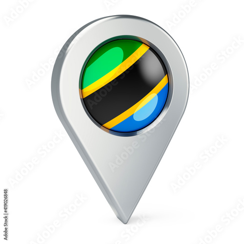 Map pointer with flag of Tanzania, 3D rendering Free Download Map pointer with flag of Tanzania, 3D rendering - GFXLoad
