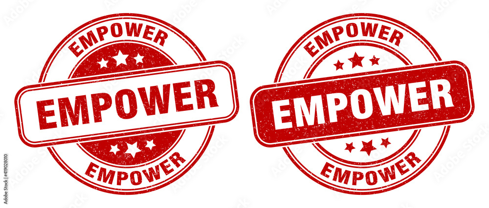 empower stamp. empower label. round grunge sign empower stamp. empower label. round grunge sign