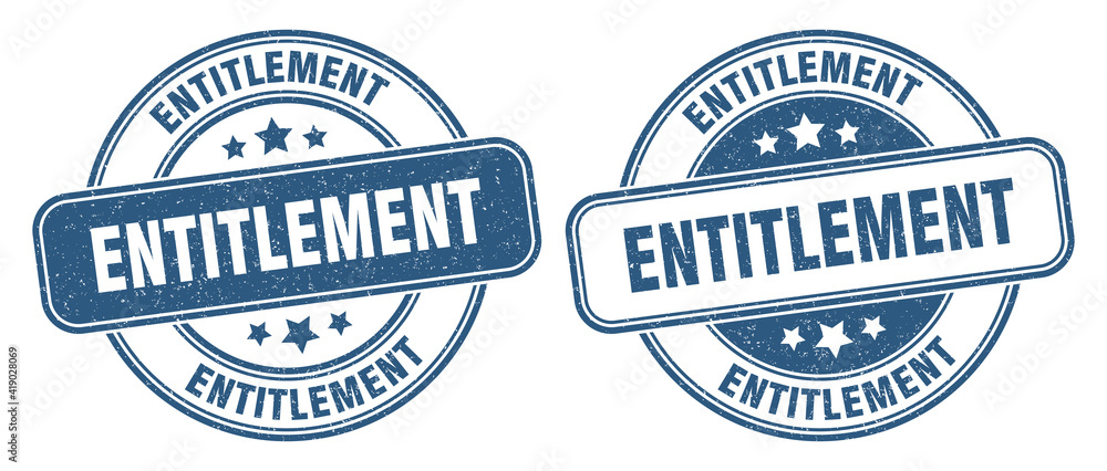 Obraz premium entitlement stamp. entitlement label. round grunge sign
