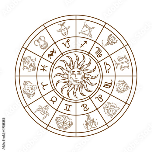 golden astrology zodiac symbol icon