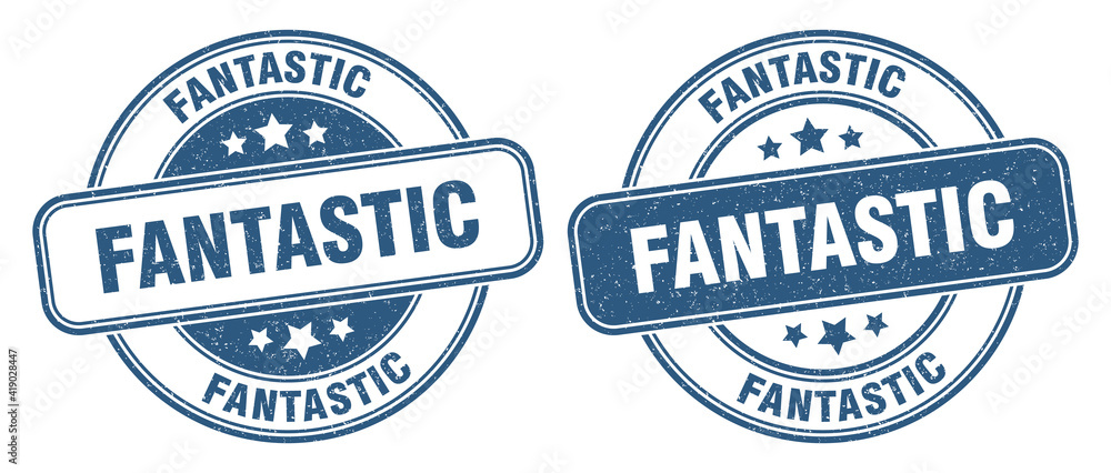 Obraz premium fantastic stamp. fantastic label. round grunge sign