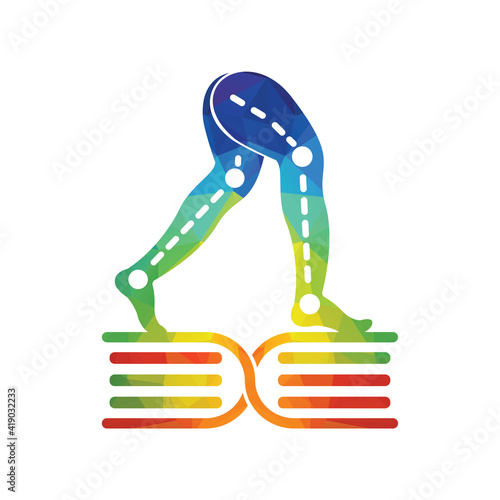 Prosthetic Leg Logo Template Design. Orthopedic and Physiotherapy clinic vector design.