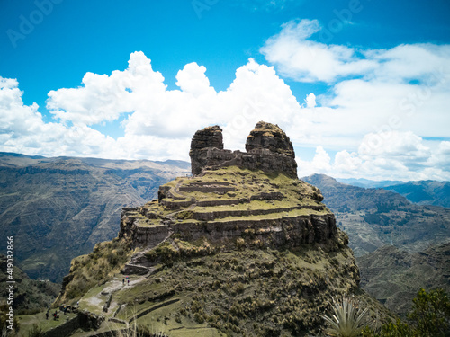 waqrapukara the ancient inca fortress of Cusco Peru