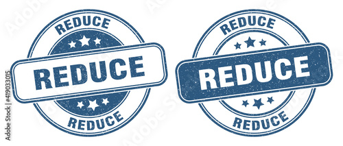 reduce stamp. reduce label. round grunge sign