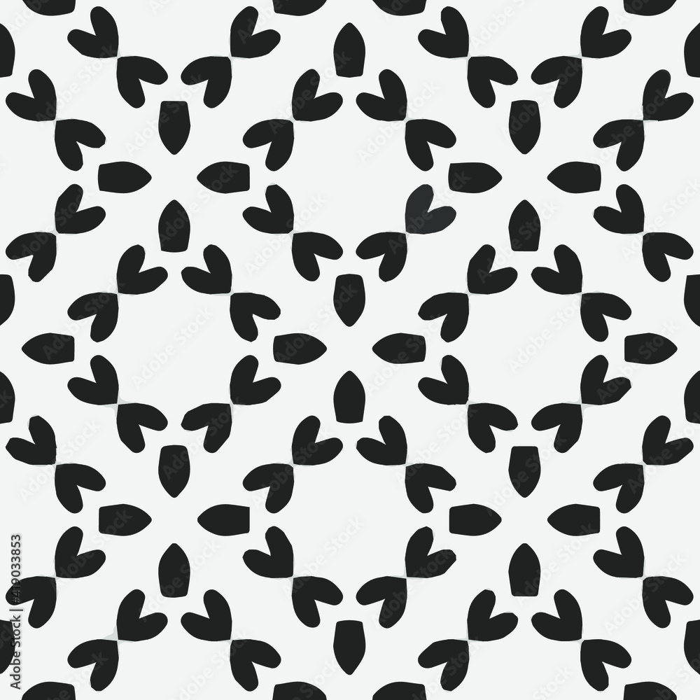 Seamless pattern with symmetric geometric ornament. Seamless pattern with symmetric geometric ornament.