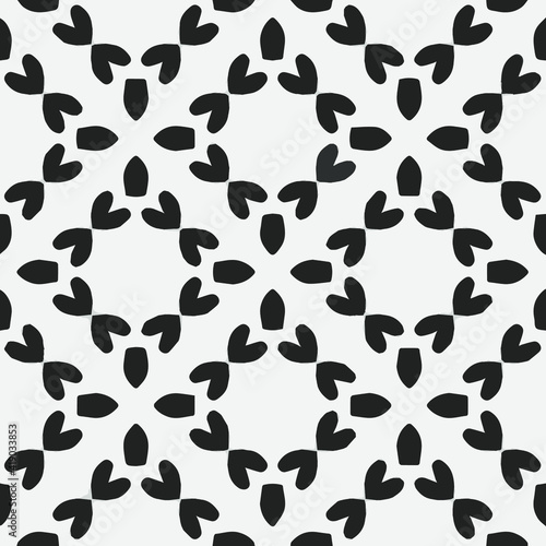 Seamless pattern with symmetric geometric ornament. 