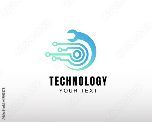 tech logo service tech logo digital service logo creative service logo