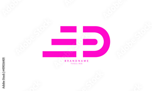 Alphabet letters Initials Monogram logo ED, DE, E and D