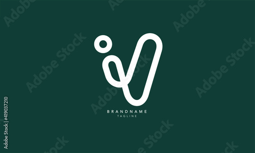 Alphabet letters Initials Monogram logo IV, VI, I and V