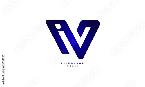 Alphabet letters Initials Monogram logo IV, VI, I and V