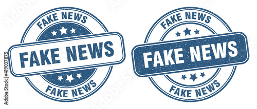 fake news stamp. fake news label. round grunge sign
