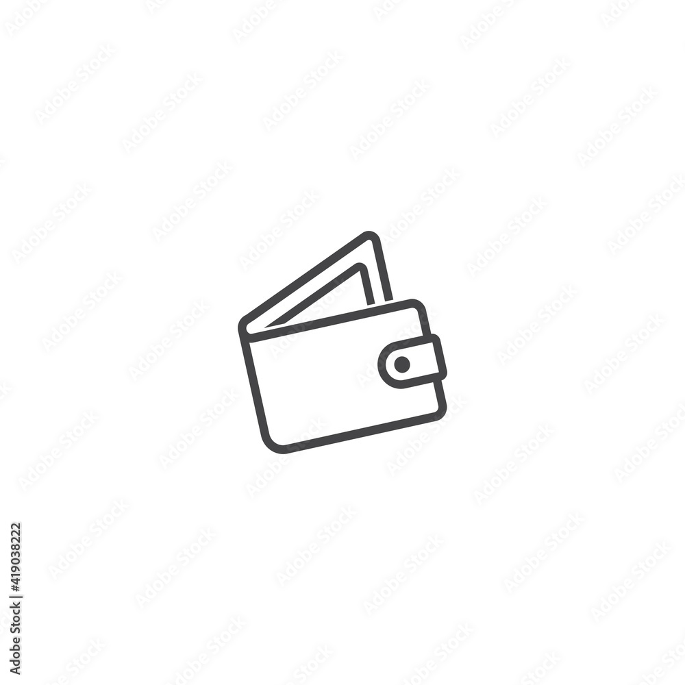 Wallet logo vector icon simple icon illustration Wallet logo vector icon simple icon illustration