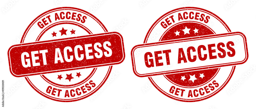 get access stamp. get access label. round grunge sign get access stamp. get access label. round grunge sign