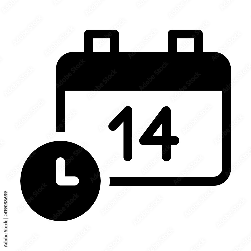 Quarantine calendar, Coivid-19 pandemic 14 days lockdown vector icon Quarantine calendar, Coivid-19 pandemic 14 days lockdown vector icon